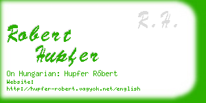 robert hupfer business card